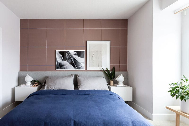 appartement scandinave moderne chambre bleue
