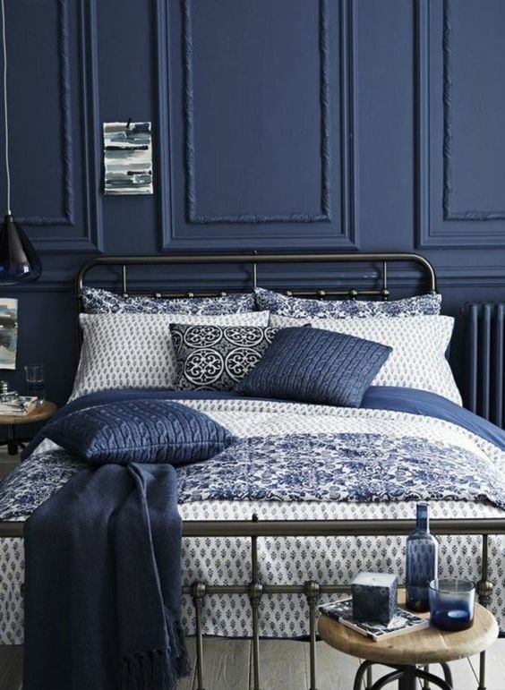 chambre bleu navy