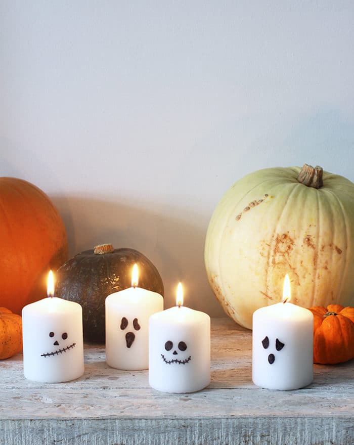 DIY Halloween bougies fantômes