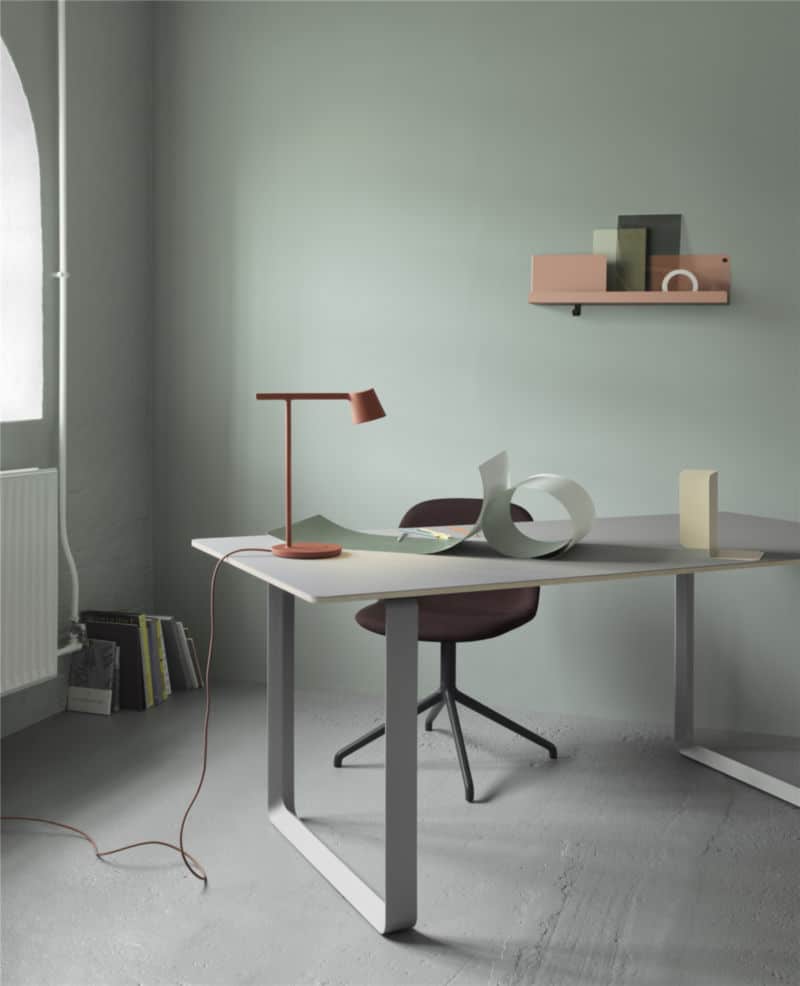 bureau vert pastel