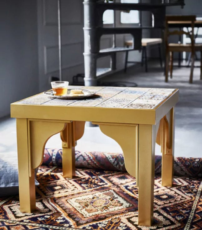 table d appoint carreaux de ciment Ikea hacks