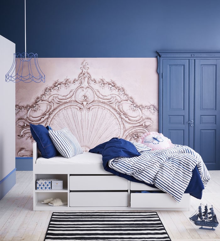 chambre parentale rose et bleu ikea