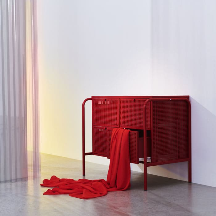 meuble rouge ikea