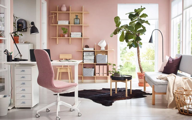 bureau rose ikea