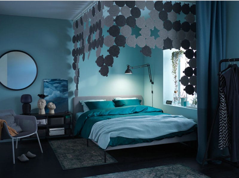 chambre bleue foncee ikea