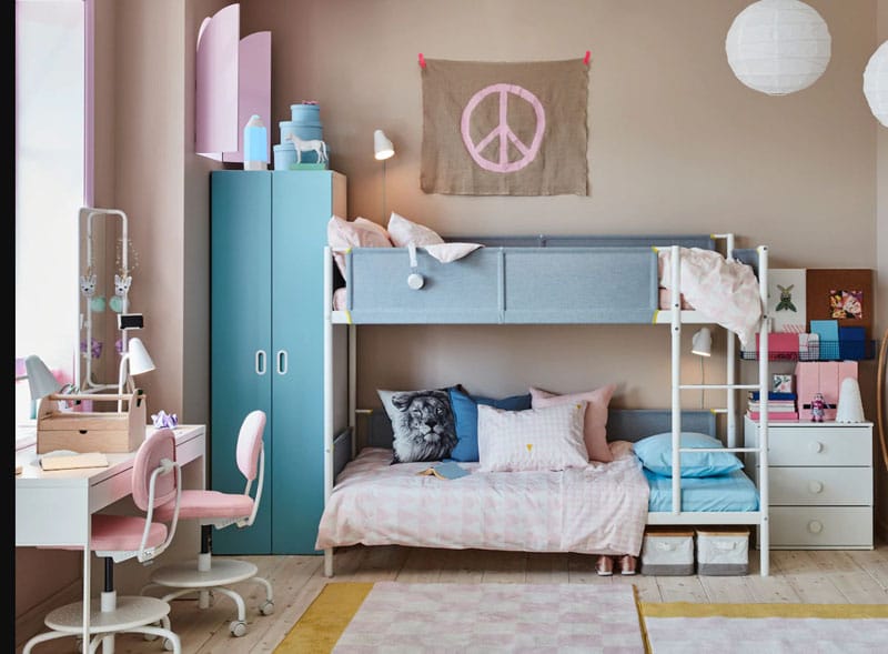 chambre enfant rose et bleu ikea