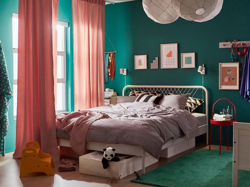 chambre verte et rose ikea