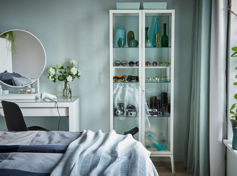 chambre verte vitrine ikea