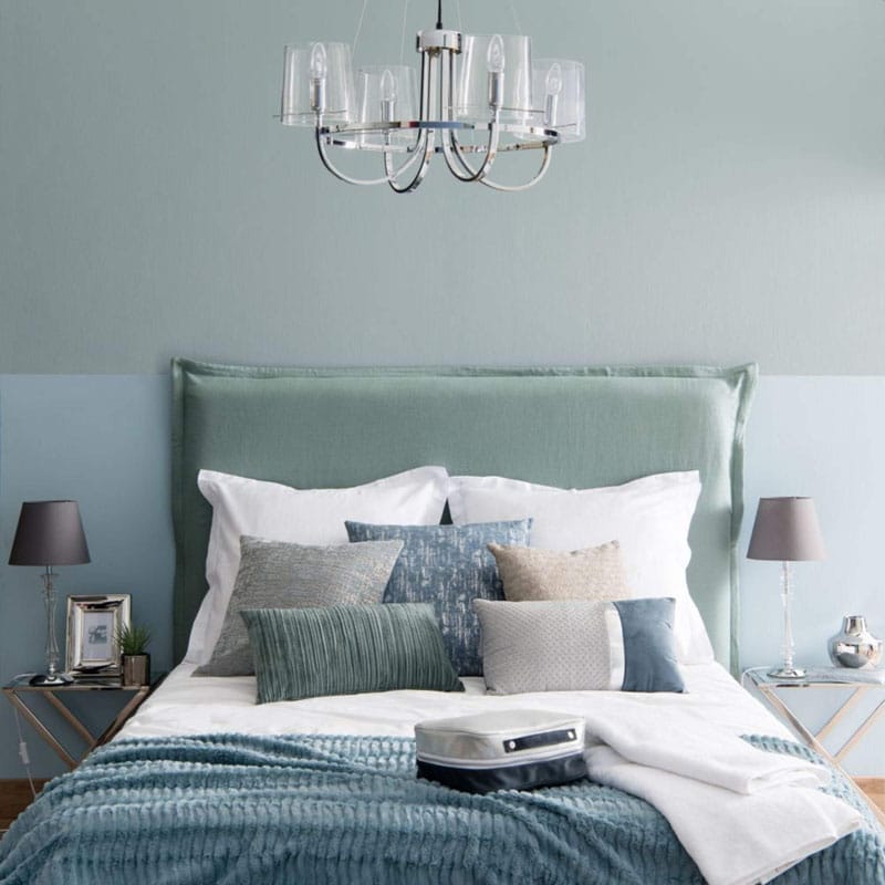 chambre bleue et grise adulte maisons du monde