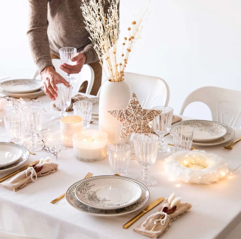 déco table blanche noel maisons du monde