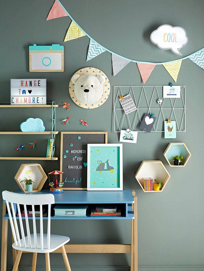 bureau bleu pour enfant 