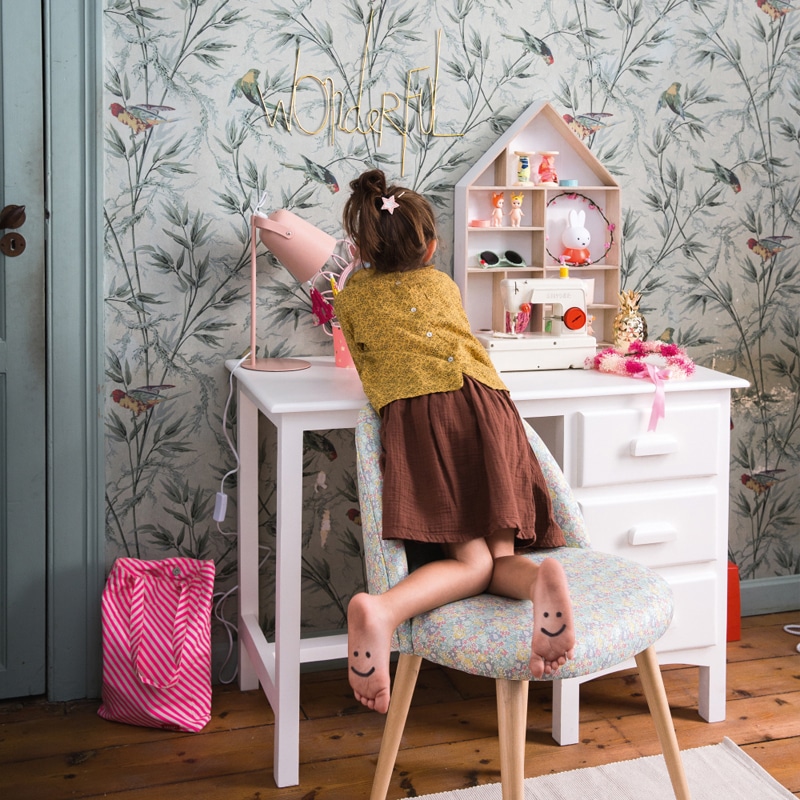 bureau enfant blanc à tiroirs