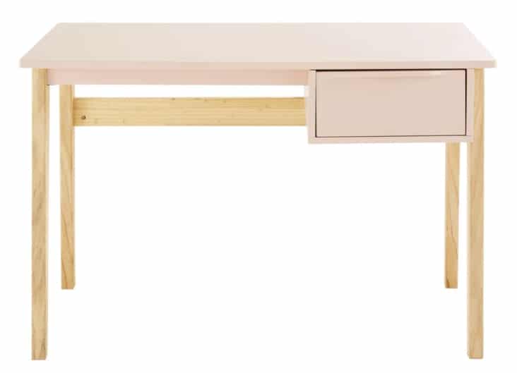 bureau enfant rose et bois