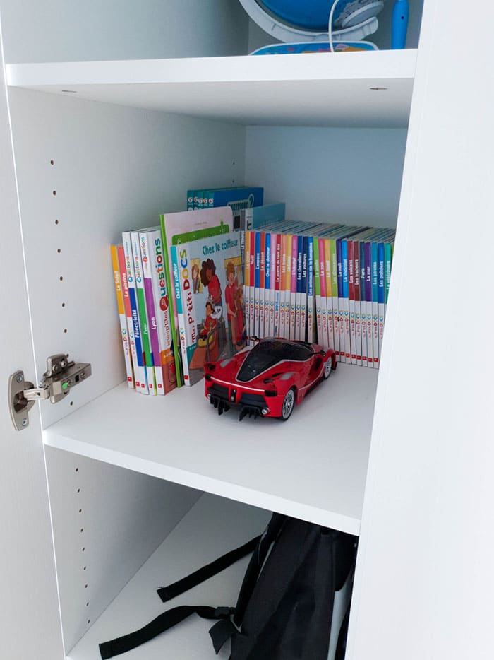 intérieur armoire personnalisée