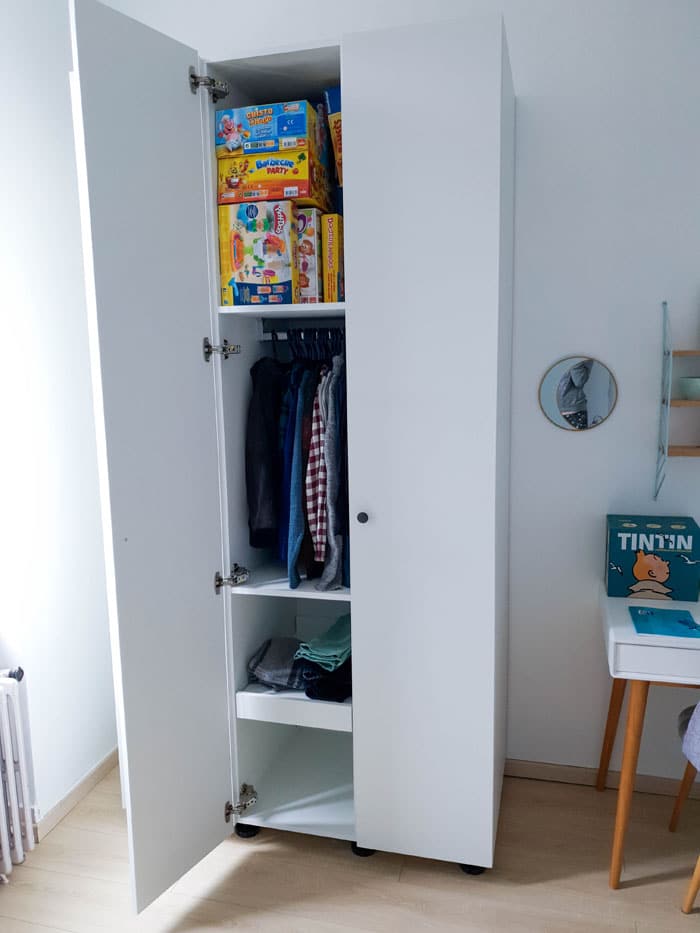 intérieur armoire sur mesure