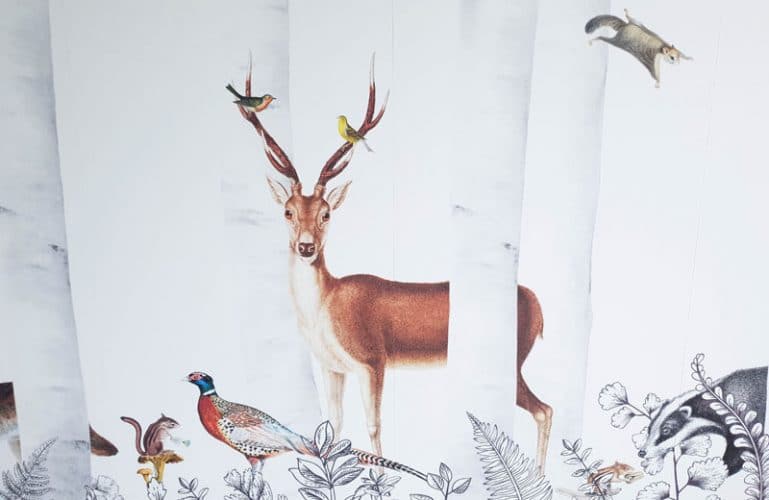 papier peint forêt scandinave