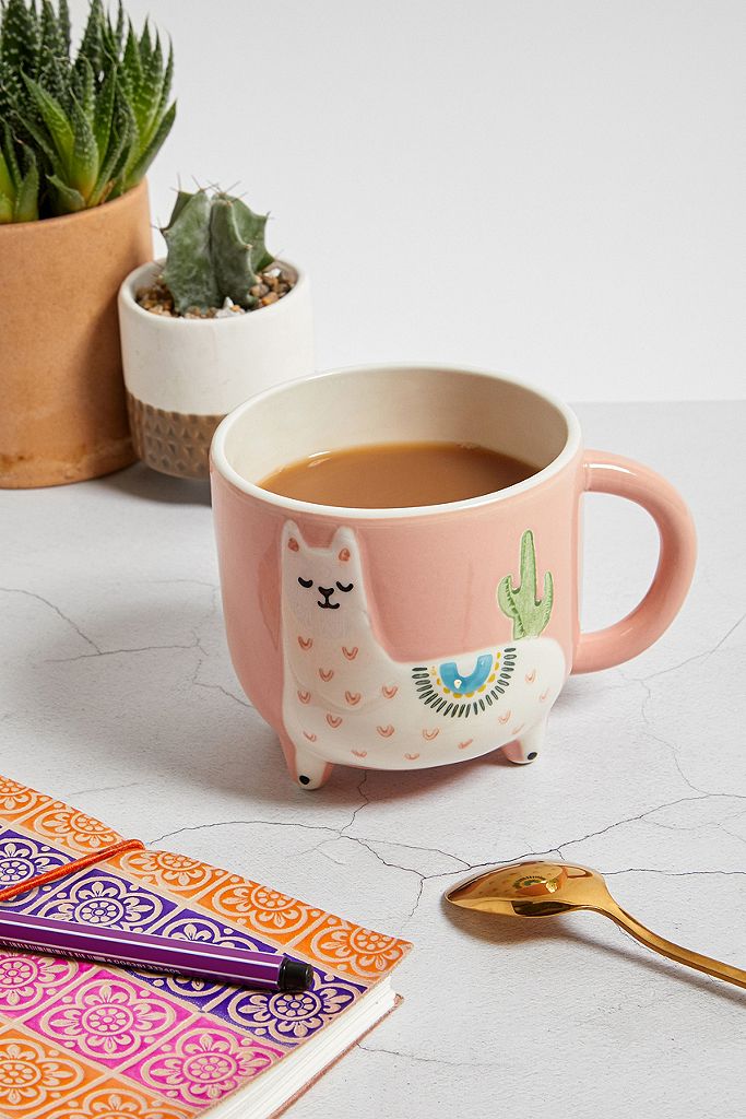 Tasse mug rose lama