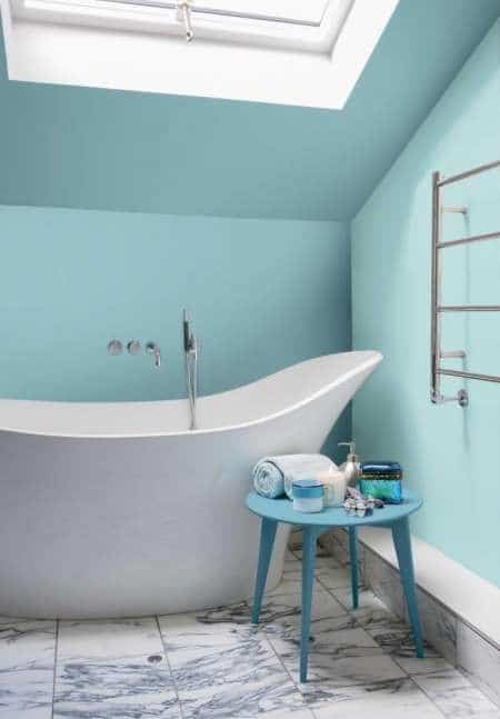 Salle de bain turquoise