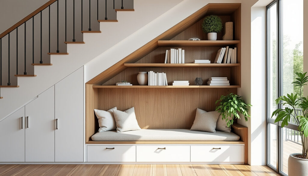 découvrez des idées d’aménagement et de rangement pratique sous un escalier pour optimiser l’espace de votre intérieur avec style et fonctionnalité.