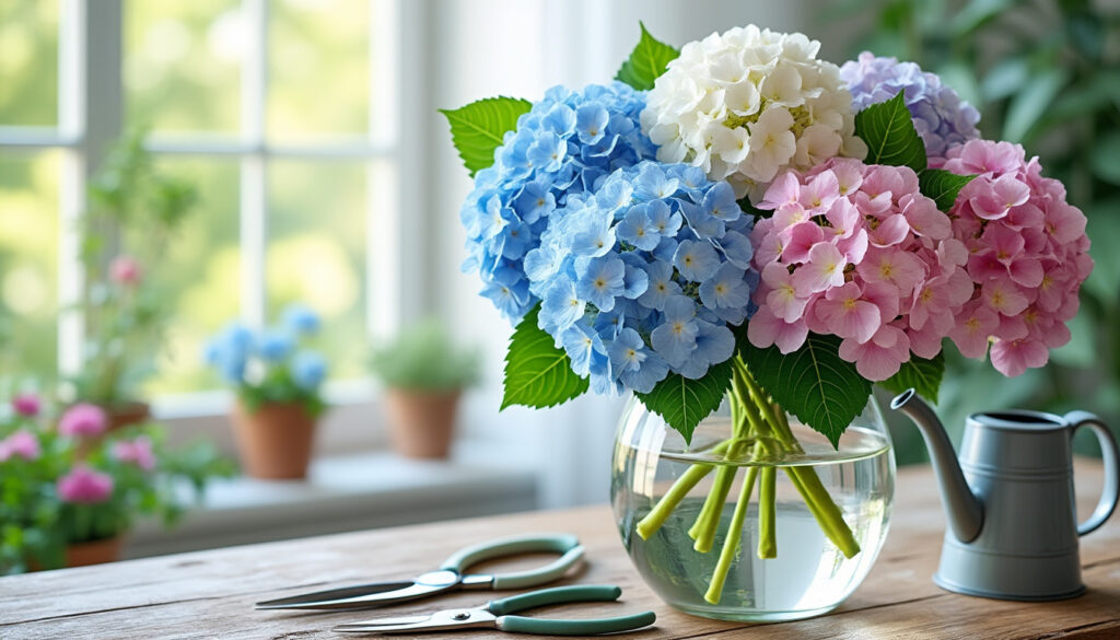 découvrez nos conseils pratiques pour entretenir et faire durer vos hortensias en vase, afin de profiter longtemps de leur beauté éclatante.